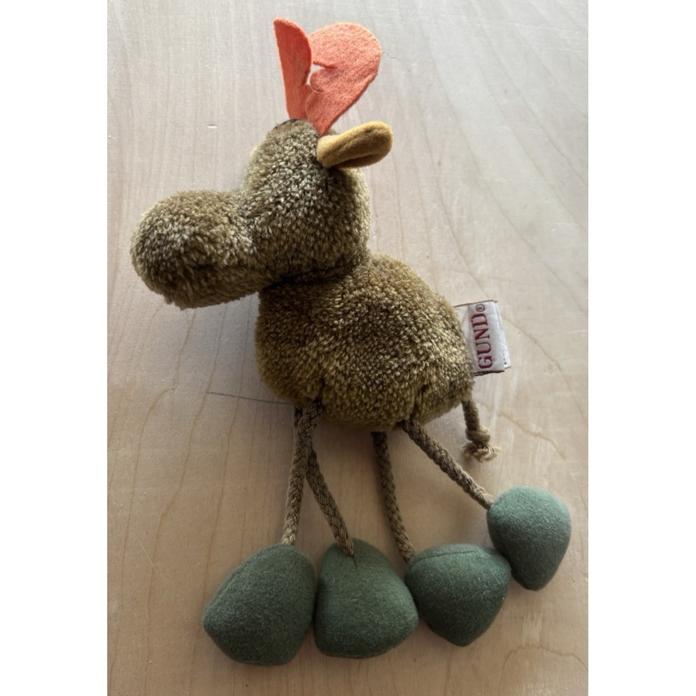 Gund String Beans Moose Christmas Ornament Plush Pickles Beanbag